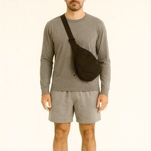Black One Shoulder Sling Backpack